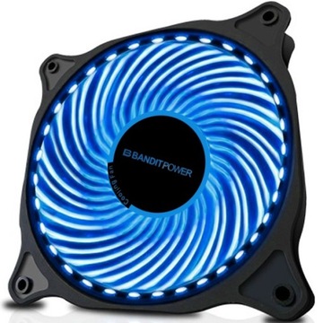 ВЕНТИЛЯТОР SILENT / синій / 33 LED / 12см / MOLEX + 3PIN