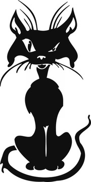 Наклейка на стену кошка кошки Кошки 70 x 140 см