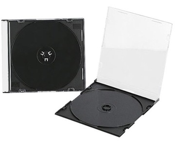 КОРОБКА ДЛЯ 1 CD DVD SLIM 5,2 ММ 10 ШТ. ЧЕРНЫЙ