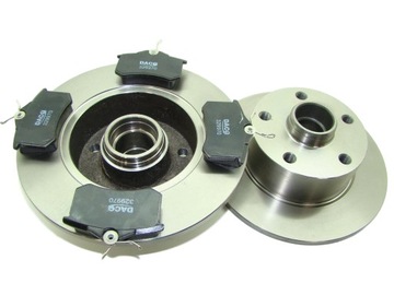 Диски X2 + колодки AUDI A4 B5 задний 1995-2001