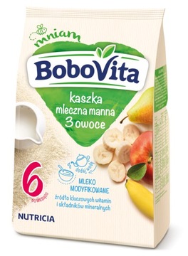 Kaszka manna BoboVita 3 owoce 230 g