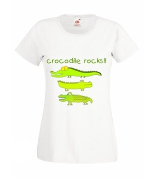 KOLOROWE KOSZULKI ŚMIESZNE KROKODYL ALIGATOR WZORY