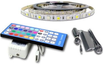 ZESTAW taśma LED 300 SMD RGBW 5050 pilot 7m
