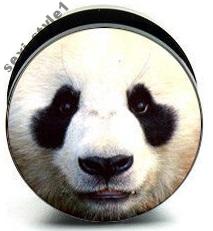 AKRYLOWY TUNEL PLUG GWINT WEW 12 mm PANDA