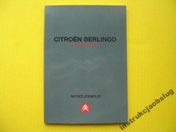 CITROEN BERLINGO I instrukcja obsługi francuska