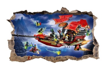 Naklejka plakat na ścianę LEGO NINJAGO ! 3D XL !