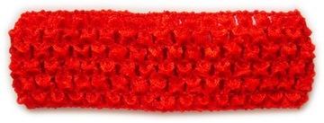 OPASKA NA GŁOWĘ GUMKA AŻUROWA TUTU 26CM CZERWONA