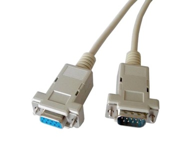 kabel przedłużacz DB9 RS232 COM gniazdo-wtyk 5,0m
