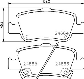 КОЛОДКИ ЗАДНИЕ TEXTAR TOYOTA AURIS COROLLA E15 E18