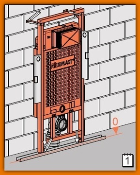 AlcaPLAST КАРКАС УНИТАЗА Скрытый НИЗКИЙ AM101/850 мм