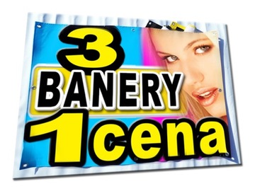 3x BANER REKLAMOWY BANERY szyld PROJEKT wizytówki