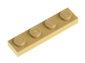 LEGO Płytka zwykła 1x4 3710 dark tan - 2 szt.