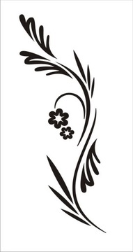Naklejka na ścianę motyle kwiaty dekor Ornament 50