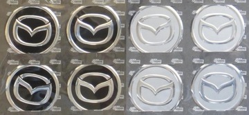 MAZDA 60mm EMBLEMATY NAKLEJKI NA KOLPAKI FELGI