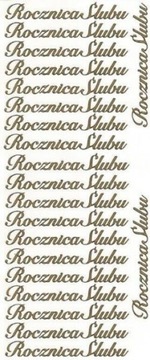 STICKERSY Naklejki Napis Rocznica Ślubu