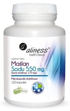 Maślan SODU Kwas Masłowy 550mg JELITA Aliness 100k