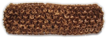 OPASKA NA GŁOWĘ GUMKA AŻUROWA TUTU 28CM *BRĄZOWA*