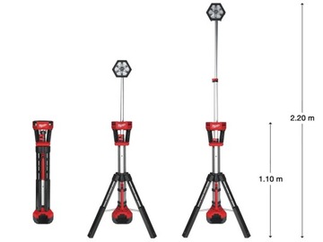 MILWAUKEE M18 SAL lampa na statywie LED 18V