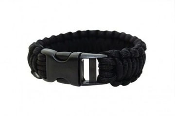 BRANSOLETKA SURVIVAL PARACORD BCB Czarna