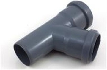 Kanalizacja PCV/PP 75mm trójnik 75x75x67° 67 stopni ik241
