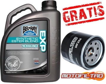 BEL-RAY EXP OIL 10W40 4 комплекта с фильтром HONDA