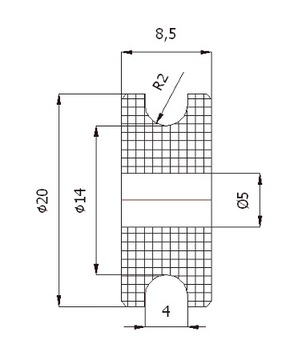 fi 20 ВЕРЕВОЧНЫЙ РОЛИК fi 4 Канатные ролики
