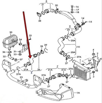 ТРУБКА ТУРБОШЛАНГА AUDI A4 B6 1.9 TDI AWX AVF