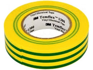 Taśma izolacyjna Temflex 1300 19mm x20m żółto zielona 3M