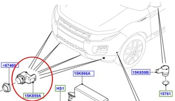 RANGE ROVER EVOQUE SENZOR PARKOVÁNÍ PŘEDNÍ NOVÝ