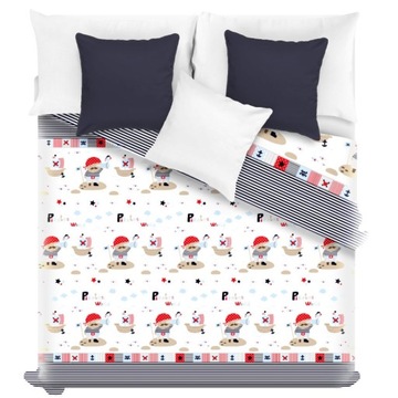 фото ориг. №2, Bedspread decorative nursery pirates 160x220 white wielokolor panels pirates