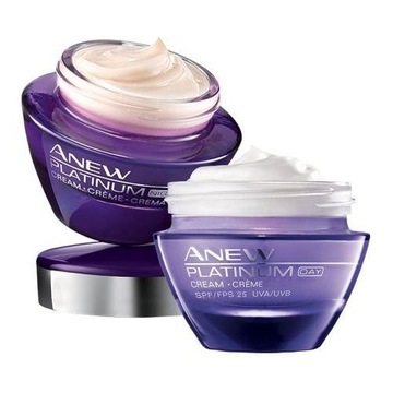 Avon, ANEW Platinum kremy 55+ ZESTAW 2 x 50 ml