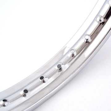 CHROMOWANA OBRĘCZ KOŁA 36 SZPRYCH 18X1,85 WSK MZ