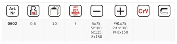 DEDRA 0602 НАБОР ОТВЕРТОК 7 ШТ. МАГНИТНЫЙ