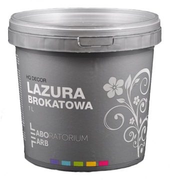 LAKIER Z BROKATEM LAZURA BROKATOWA DO ŚCIAN 1L