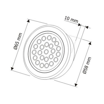 Встраиваемый светильник OVAL LED 2Вт 12В/DC #988