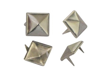 ĆWIEKI PIRAMIDKI SREBRNE 16x16mm ĆWIEK 100 SZT