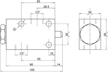 ОГРАНИЧИТЕЛЬНЫЙ КЛАПАН VF-NC V-121 1/2 70л 350бар OM