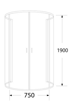 EASY CLEAN душевая кабина настенная 100х80, сифонный поддон