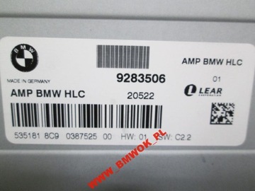 BMW F31 WZMACNIACZ AUDIO SYSTEM HIFI HI-FI 9283506