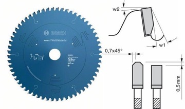 Tarcza pila widiowa do drewna BOSCH 216 mm 64z ALU