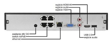 BCS-NVR0401X5ME-P-II 4-КАНАЛЬНЫЙ РЕГИСТРАТОР IP POE