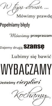 Napis na ścianę naklejka cytat W tym domu ... - 71