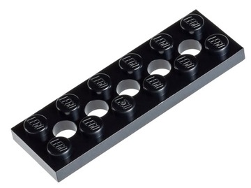 LEGO Płytka 2x6 32001 czarna - 2 szt.