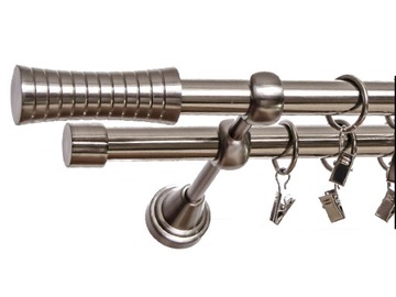 KARNISZE ROYAL METAL KARNISZ PODWÓJNY 19+19/200cm