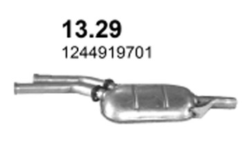 TŁUMIK ŚRODKOWY MERCEDES 124 W124 E200 E220