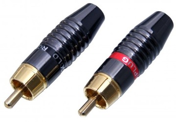 Wtyk RCA cinch Plug HQ na kabel do 6,5mm gold(1970