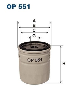 FILTRON Filtr oleju OP551 FORD; OPEL