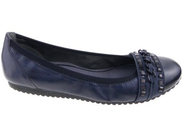 Tamaris buty balerinki 22102 granat skóra 39