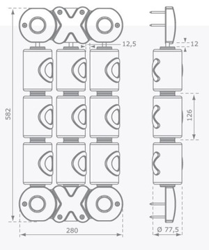 Набор крестики-нолики OXO для детской площадки.