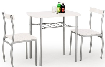 ZESTAW STÓŁ + KRZESŁA BIAŁY WENGE DĄB SONOMA OLCHA